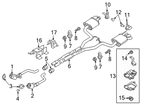 2022 Ford Mustang Exhaust Components Diagram