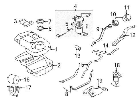 2008 Mercury Mariner Fuel Supply Diagram 3 - Thumbnail