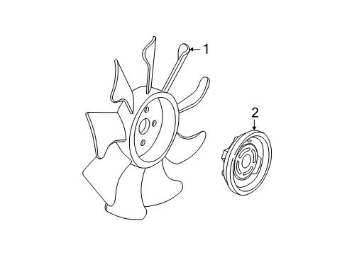 2003 Ford Ranger Cooling System, Radiator, Water Pump, Cooling Fan Diagram 4 - Thumbnail