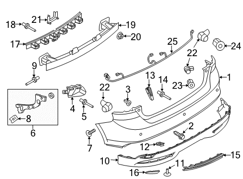 2014 Ford Focus Extension - Bumper Bar - Side Diagram for CM5Z-17810-AB