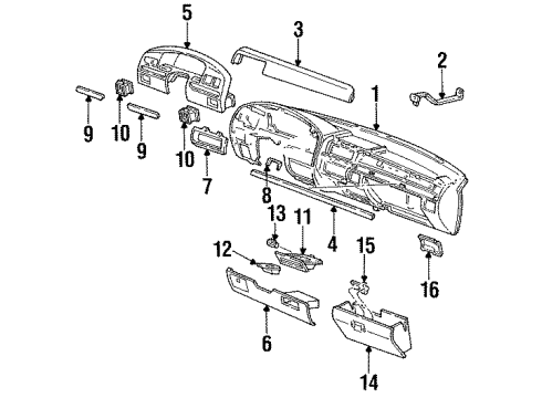 1996 Ford Bronco Instrument Panel Diagram