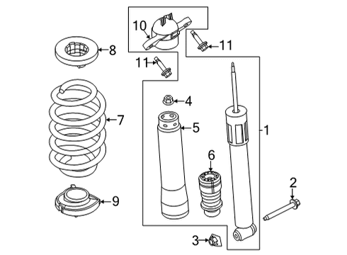 2023 Ford Bronco Sport Shocks & Components - Rear Diagram