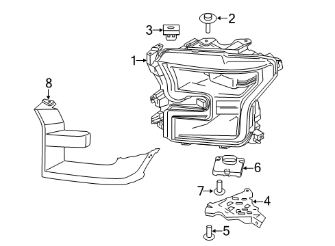 2019 Ford F-150 Headlamps, Electrical Diagram 1 - Thumbnail