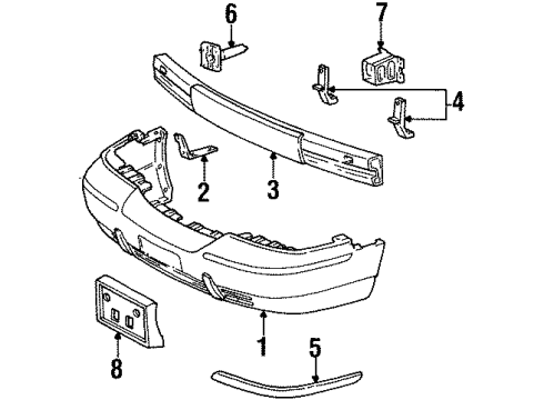 2000 Ford Crown Victoria Front Bumper Diagram