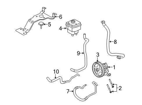 2014 Ford E-150 P/S Pump & Hoses, Steering Gear & Linkage Diagram 2 - Thumbnail