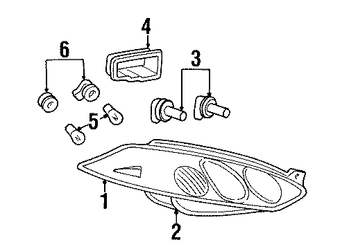 1999 Mercury Cougar Headlamps Diagram