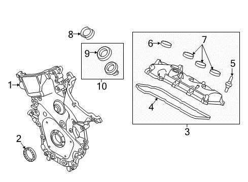 2013 Ford Flex Valve & Timing Covers Diagram