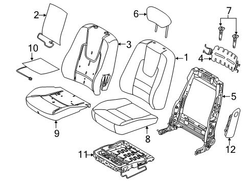 2012 Ford Fusion Pad Diagram for CE5Z-5464810-A