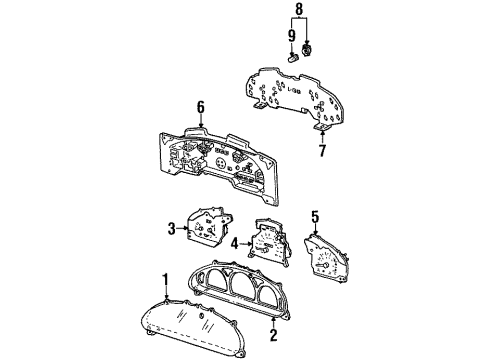 2003 Ford Escort Cluster & Switches Diagram