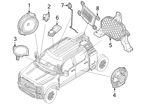 2023 Ford F-250 Super Duty Sound System Diagram 3 - Thumbnail