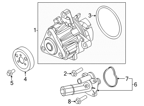 2018 Lincoln MKC Water Pump Diagram 2 - Thumbnail