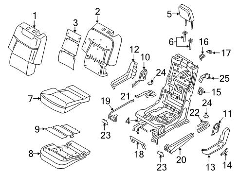 2023 Ford Explorer COVER ASY - REAR SEAT BACK Diagram for LB5Z-7866601-AC