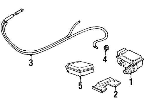 1998 Ford Crown Victoria Actuator Assembly Diagram for F8AZ9A825AA