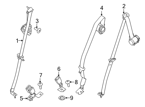 2019 Ford EcoSport Seat Belt Diagram