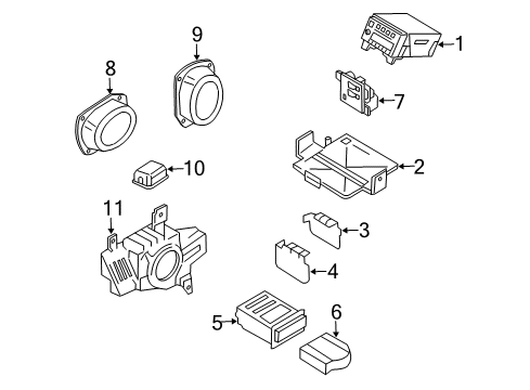 2003 Lincoln Navigator Speaker Assembly Diagram for 4L7Z-18808-BA