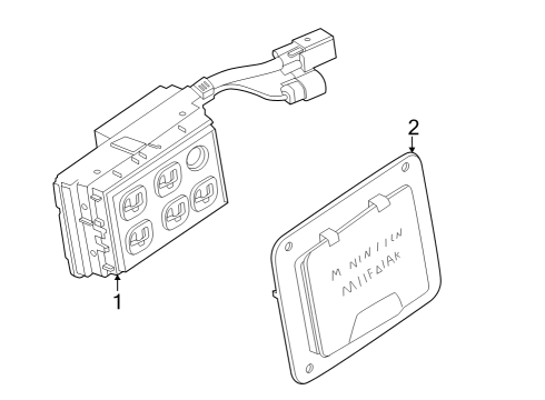 2023 Ford F-150 Lightning Electrical Components - Hood & Grille Diagram