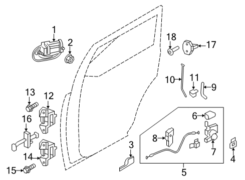 2016 Ford Expedition Escutcheon - Handle Diagram for 7L1Z-7826553-B