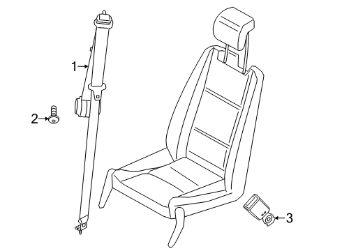 2023 Ford Transit Connect Seat Belt Diagram