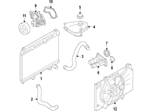 2019 Ford Fiesta PUMP Assembly - WATER Diagram for 7S7Z-8501-P