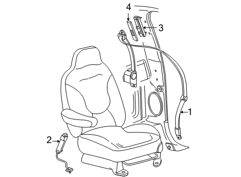 2017 Ford Expedition Adjuster - Seat With Height Adjust Diagram for 7L1Z-16602B82-BE