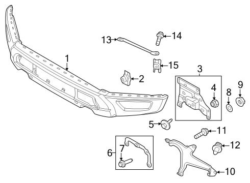 2021 Ford F-150 Bumper & Components - Front Diagram