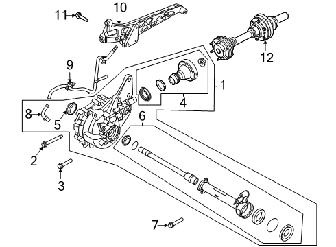 2020 Ford Transit-350 HD Front Drive Components Diagram