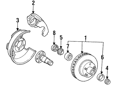 1995 Ford F-150 Front Brakes Diagram