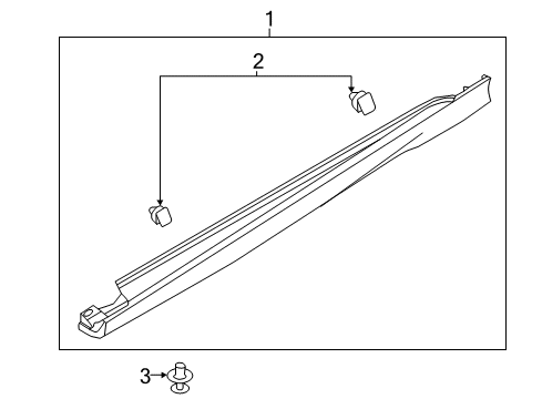 2015 Ford Focus Exterior Trim - Pillars, Rocker & Floor Diagram 3 - Thumbnail