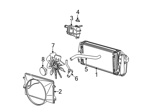 2002 Ford F-150 Radiator & Components, Cooling Fan Diagram