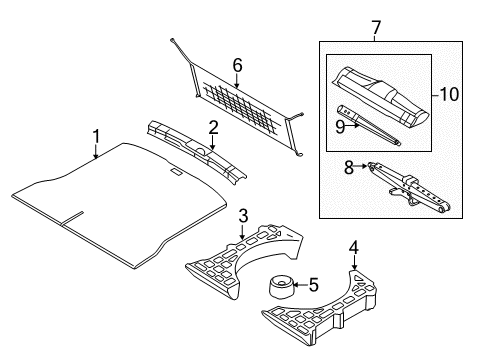 2012 Lincoln MKX Interior Trim - Rear Body Diagram 2 - Thumbnail