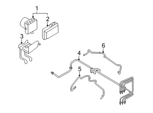 2009 Mercury Sable ABS Components Diagram