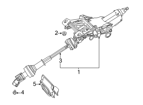 2014 Ford Flex Steering Column & Wheel, Steering Gear & Linkage Diagram 3 - Thumbnail