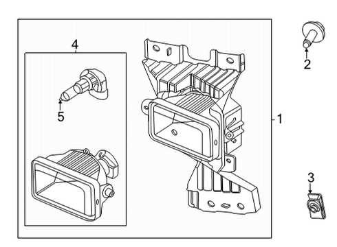 2022 Ford F-250 Super Duty Fog Lamps Diagram