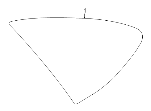 2011 Ford Focus Quarter Panel - Glass & Hardware Diagram