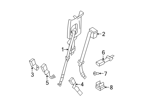 2008 Mercury Mountaineer Seat Belt Diagram