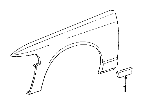 2002 Mercury Grand Marquis Exterior Trim - Fender Diagram