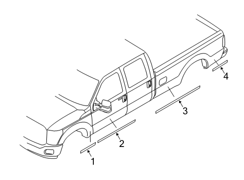 2015 Ford F-350 Super Duty Stripe Tape Diagram