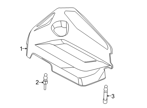 2014 Ford Escape Engine Appearance Cover Diagram