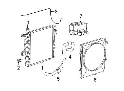 2006 Ford Ranger Radiator & Components Diagram 2 - Thumbnail