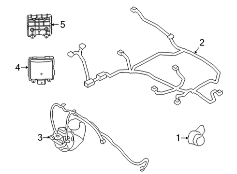 2022 Ford Bronco Sport SENSOR - PARKING AID SYSTEM Diagram for JU5Z-15K859-ABW