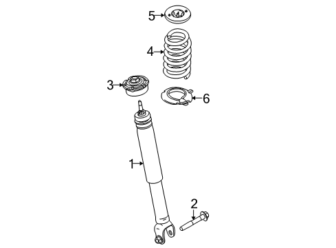 2016 Ford Special Service Police Sedan Shocks & Components - Rear Diagram