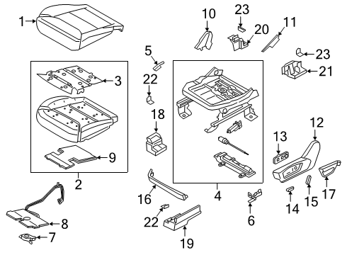 2023 Ford Explorer COVER ASY - SEAT CUSHION Diagram for MB5Z-7862901-EB