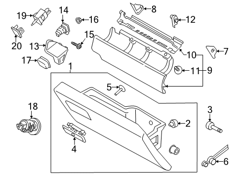 2021 Ford F-250 Super Duty Lock Assembly - Door Diagram for HC3Z-2506072-BA