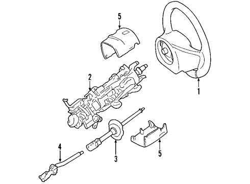 2009 Lincoln Town Car Column Assembly - Steering Diagram for 9W1Z-3C529-C