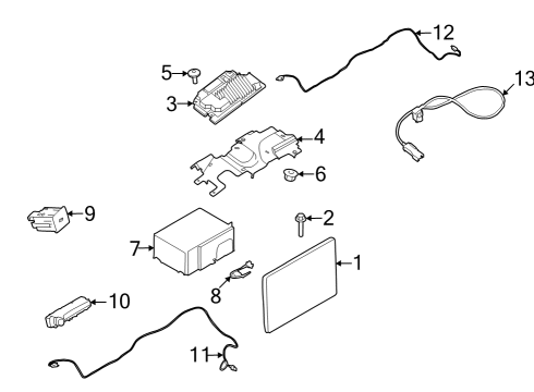 2023 Ford Transit-150 Navigation System Components Diagram 1 - Thumbnail