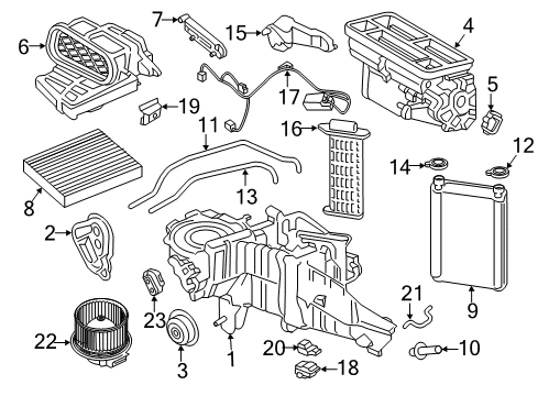 2017 Ford F-250 Super Duty HVAC Case Diagram 2 - Thumbnail