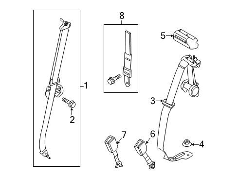 2021 Ford F-150 Seat Belt Diagram 8 - Thumbnail