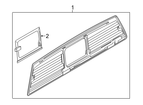 2023 Ford Ranger Glass & Hardware - Back Glass Diagram