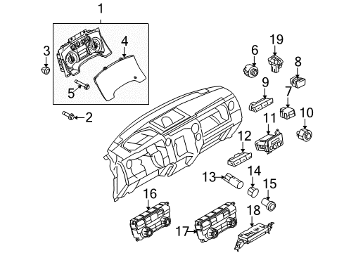 2013 Ford F-150 A/C & Heater Control Units Diagram 2 - Thumbnail