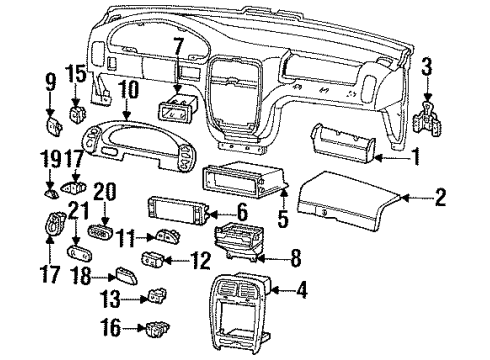 1994 Mercury Villager Direction Indicator Relay Diagram for XF5Z-13350-AA